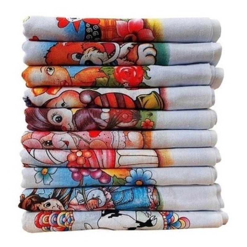 Kit 50 Panos De Prato Estampado Bainha Panos De Limpeza Decoração Para Cozinha