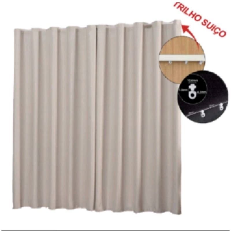 Cortina blackout  pra trilho Suisso Max 3.00x2.70