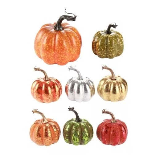 Abóboras Decorativas 10CM - Decoração Sazonal Halloween Carnaval Outono - Div. Modelos