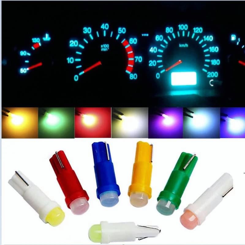 1/5/10 x Lâmpada Led Carro T5 cob painel 12v led T5 pinguinho painel carro moto