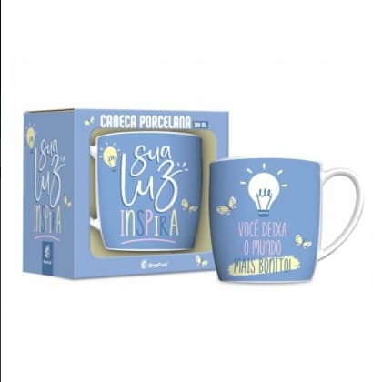 CANECA PORCELANA URBAN 300ML - SUA LUZ INSPIRA