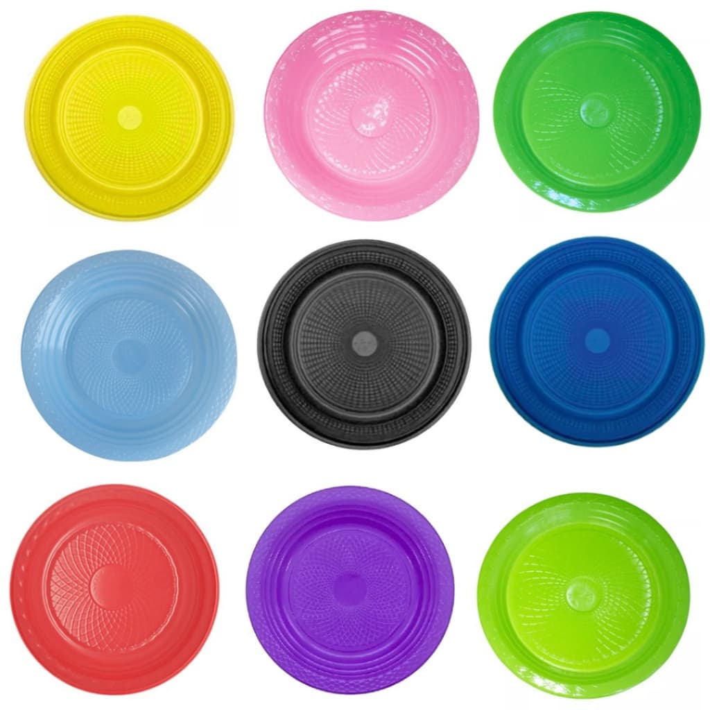 Pratos Coloridos Descartáveis 15cm Para Sobremesa Festa Aniversário