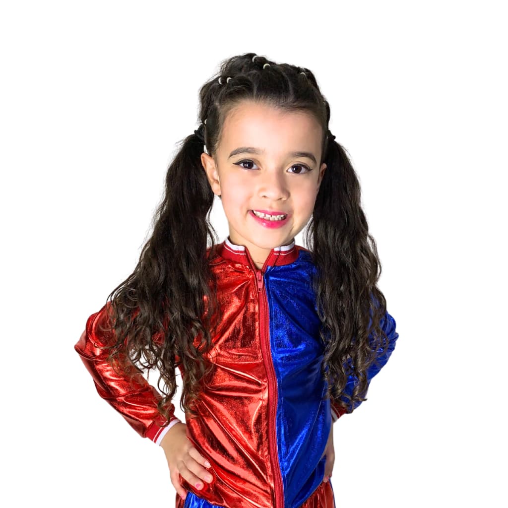Jaqueta Infantil Arlequina Com Zíper