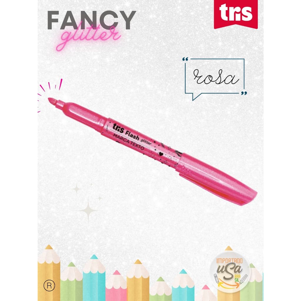 Tris, Marca Texto Holic Fancy Flash com Glitter - unidade - PERFEITO