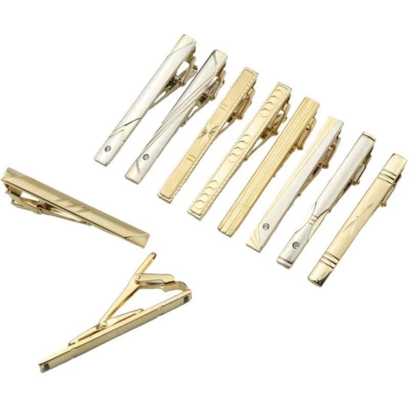 Kit Com 3 Unidades Prendedor  Gravata Normal 4 centimetros Material Inoxidáve