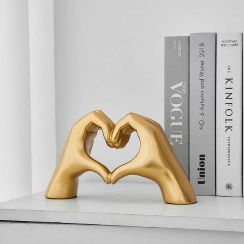 Estatua Mão Coração Decoração Casa Quarto Sala cerâmica escultura decoração escritorio linha Premium luxo.ceramaica