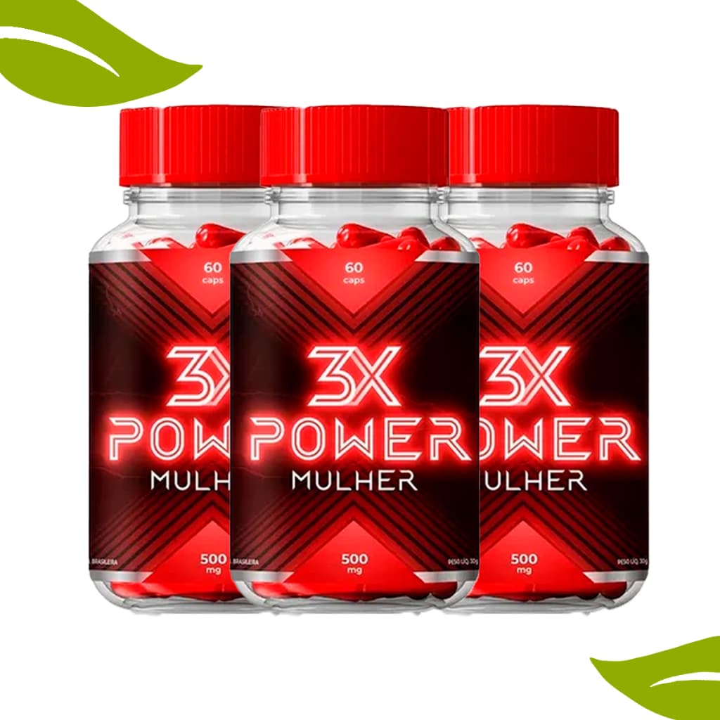 Kit 3 potes 3X Power Mulher Original 60 cápsulas 500mg Original - Super Oferta
