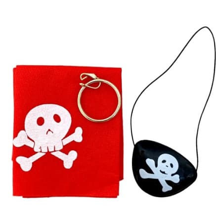 Kit Pirata Tapa Olho Halloween Festa Fantasia Adulto Criança Diversão Criatividade