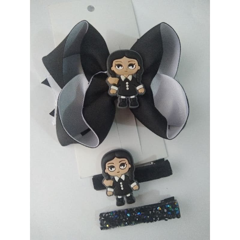 Laço Tiara Wandinha/kit de laço infantil