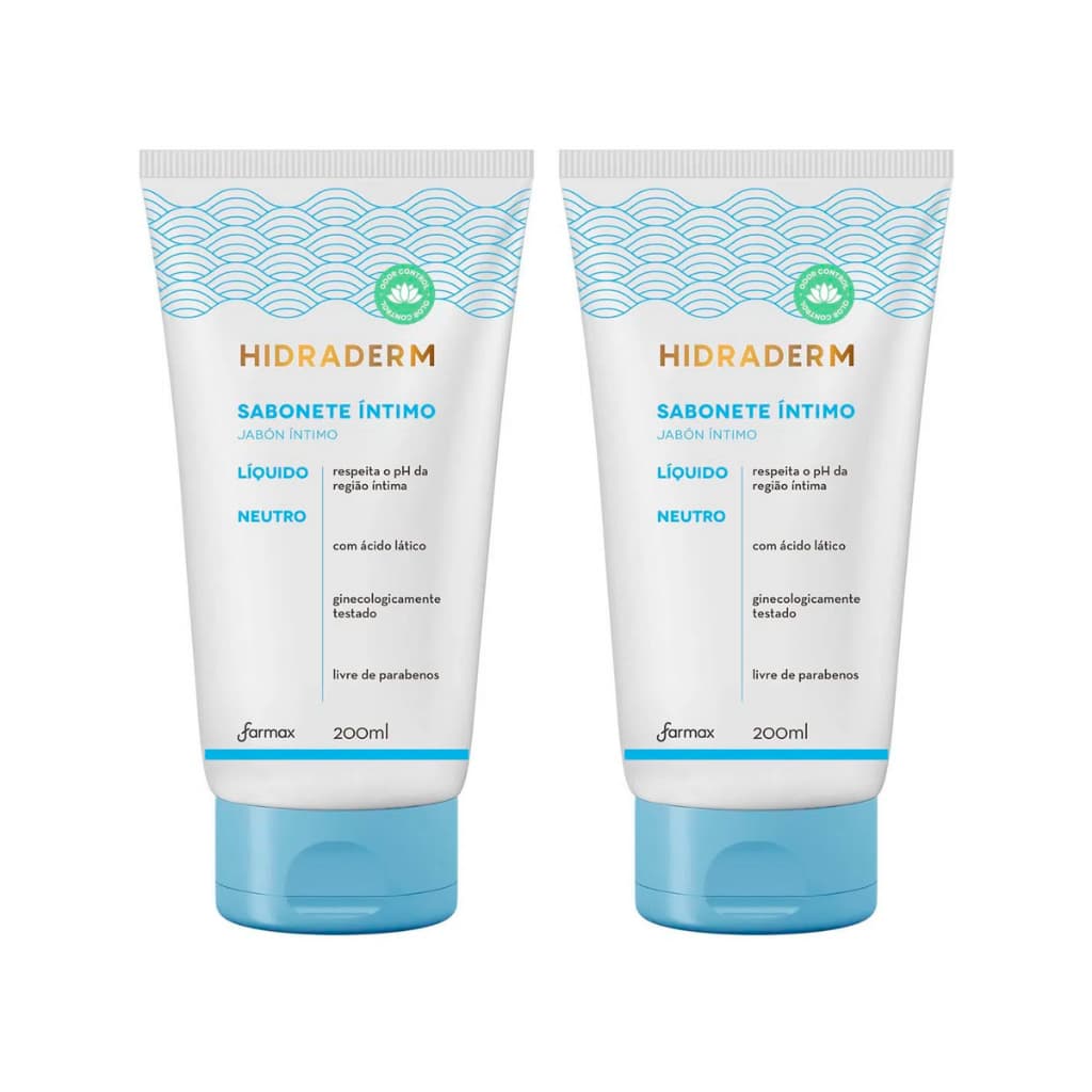 Farmax Kit 2un Sabonete Íntimo Hidraderm Neutro - 200ml