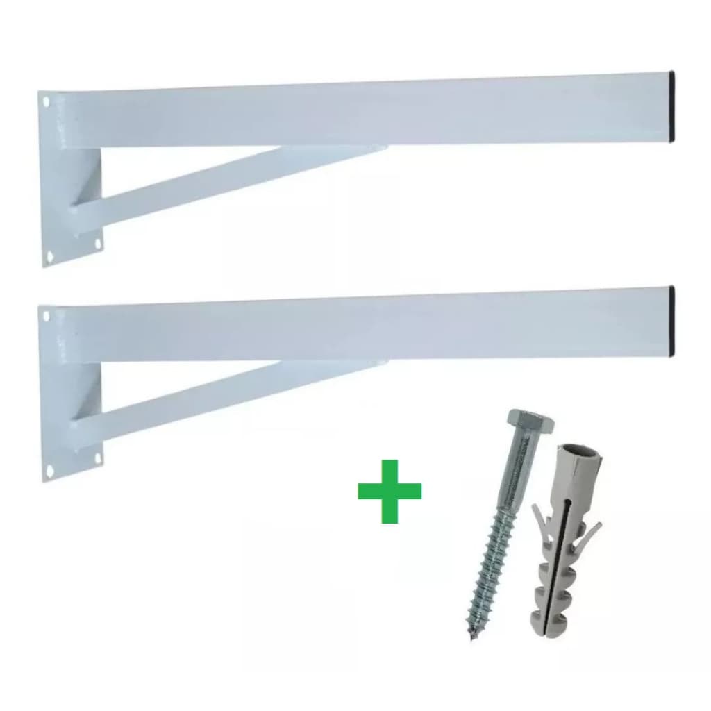 Suporte Para Pia Parafusar Super Reforçado 50cm (par) + Kit de Fixação
