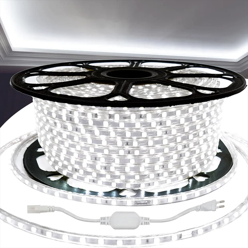 1 a 10 Metros Fita Mangueira Led 5050 Dupla fecil 120led  Branco Frio Quente Azul Vermelho110v/220v
