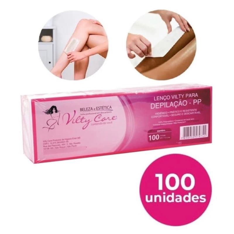 Papel Depilatório TNT para Depilação – 100 Folhas – Profissional – Não Rasga