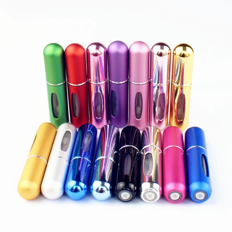 Mini Porta Perfume Portátil em Spray de 5ml Recarregavel para Viagem