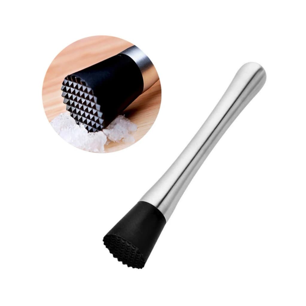Socador De Caipirinha Inox Macerador Frutas Gelo Drink Barman Profissional 21cm