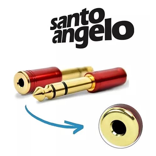 Adaptador P2 Fêmea para P10 Macho Estéreo Santo Angelo Vermelho
