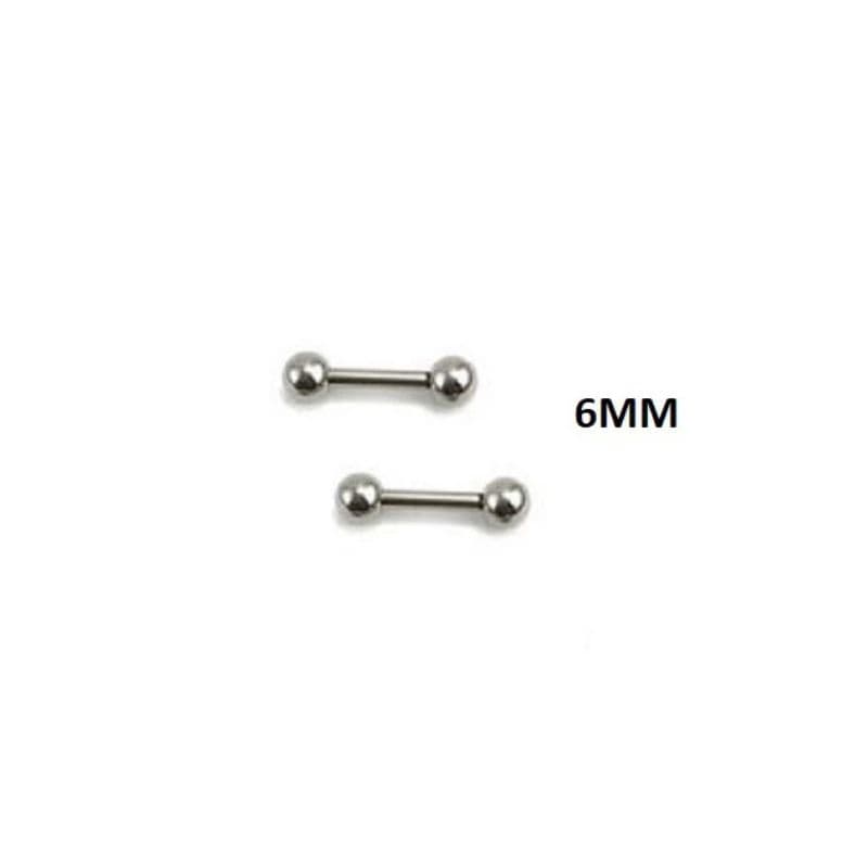 Kit 2 Unidades de Piercing Para Tragus Cartilagem Mamilo Em Aço Inoxidável