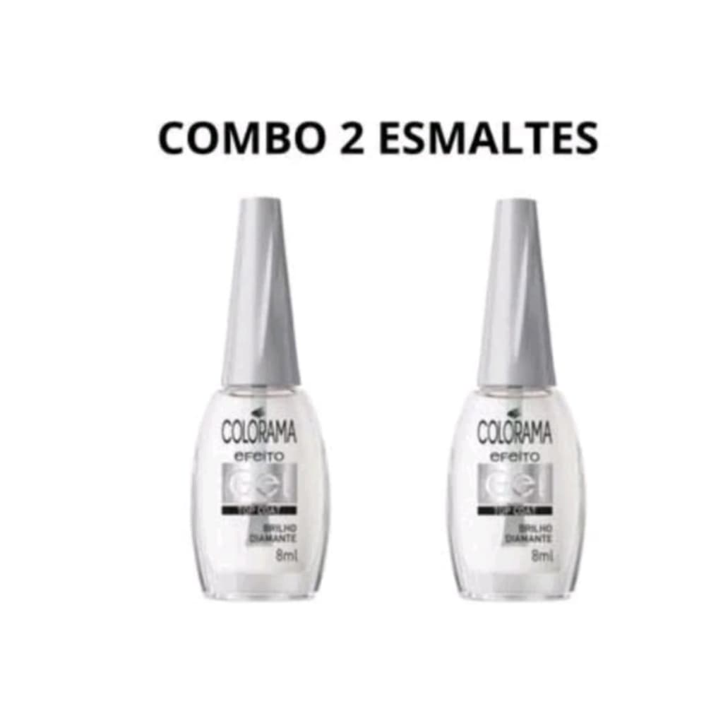 Kit c/2 unidades Esmalte Colorama Top Coat Gel 8ml.