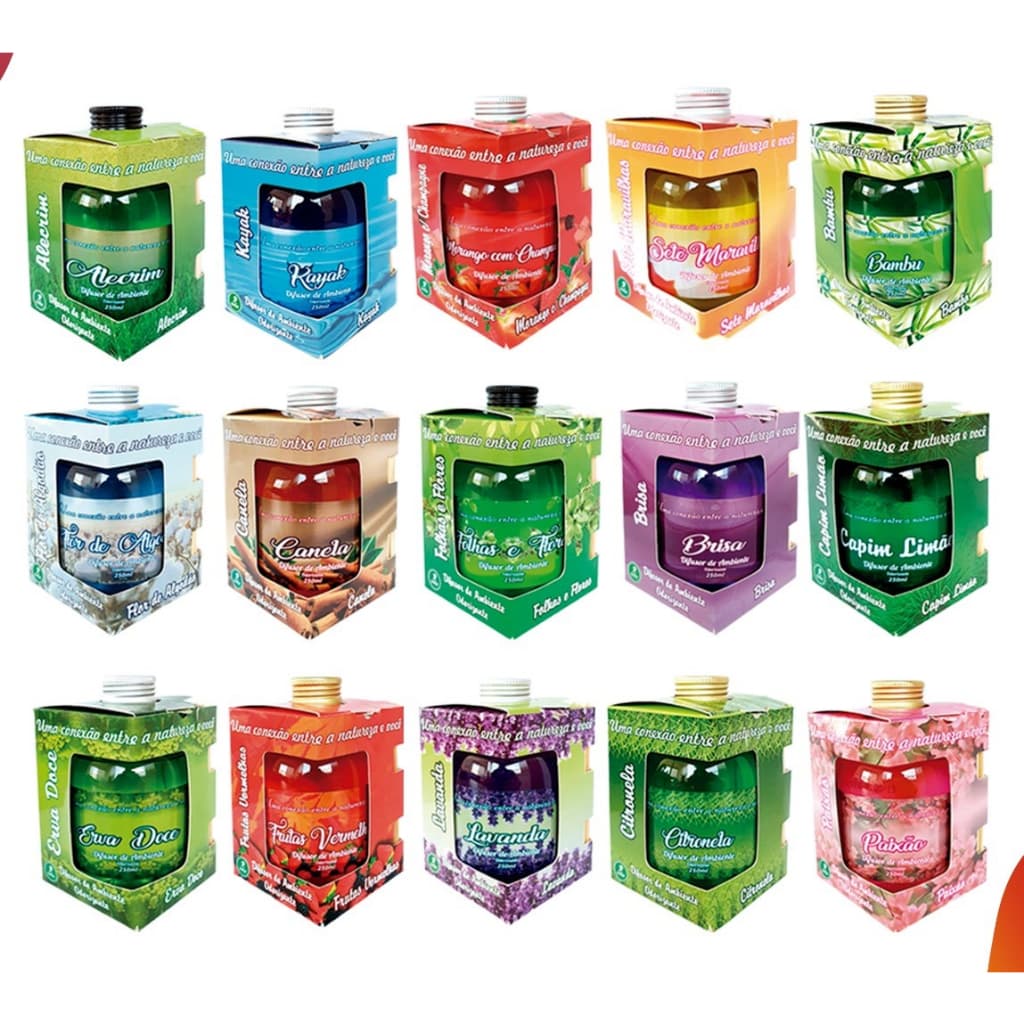 Difusor Aromatizante Odorizante Varetas para perfumar  Ambientes 250ml Ramas - Vários aromas
