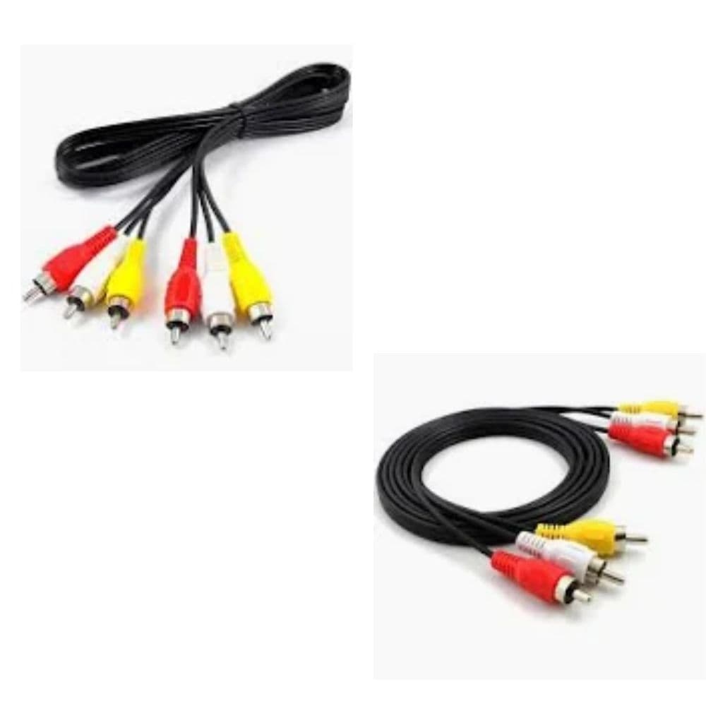 Cabo De Audio E Video Rca 3 - 1,8 Metros