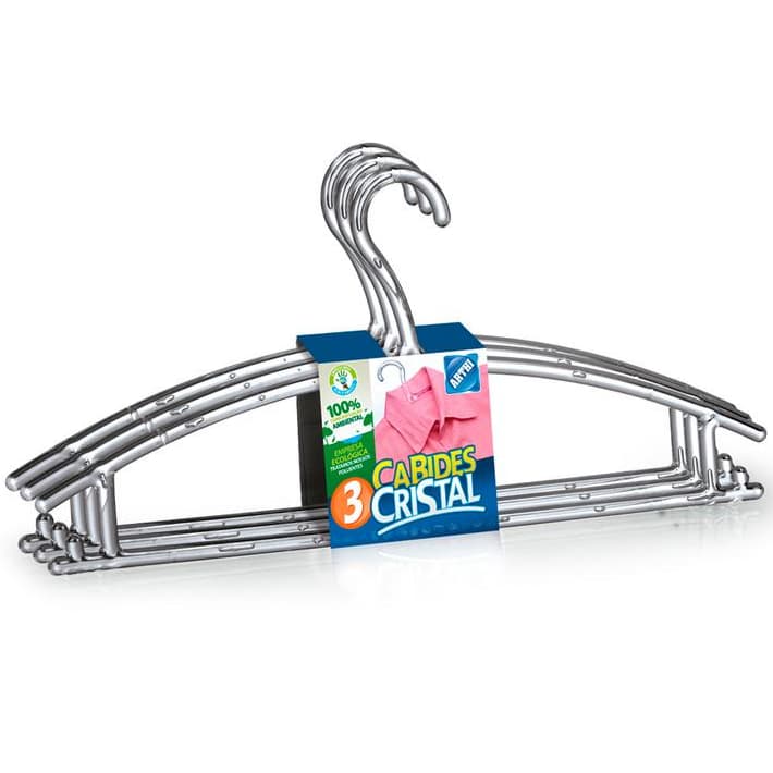 Conjunto com 3 Cabides Cristal - Arthi 5872 | Elegância e Organização para sua Guarda-Roupa