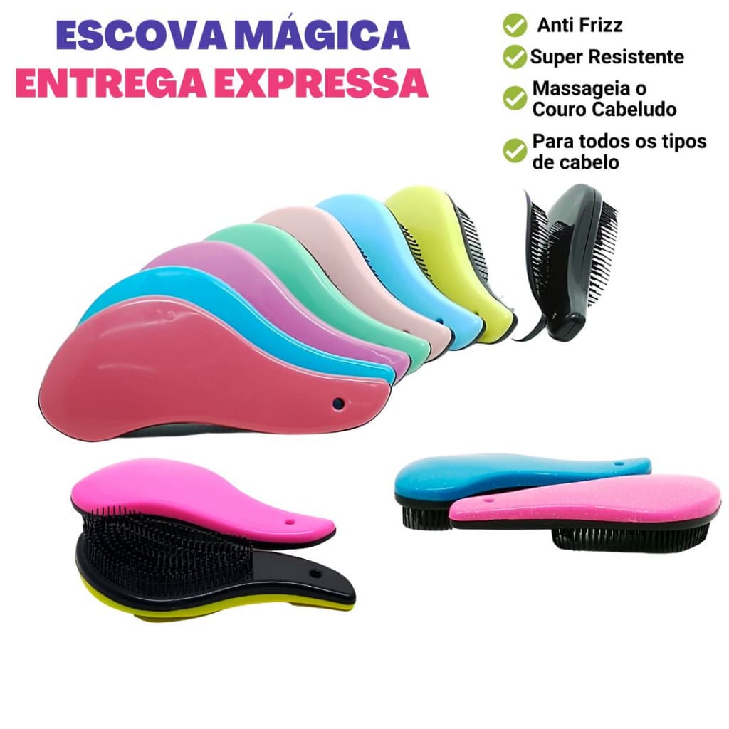 Escova Mágica  Desembaraçar Cabelo