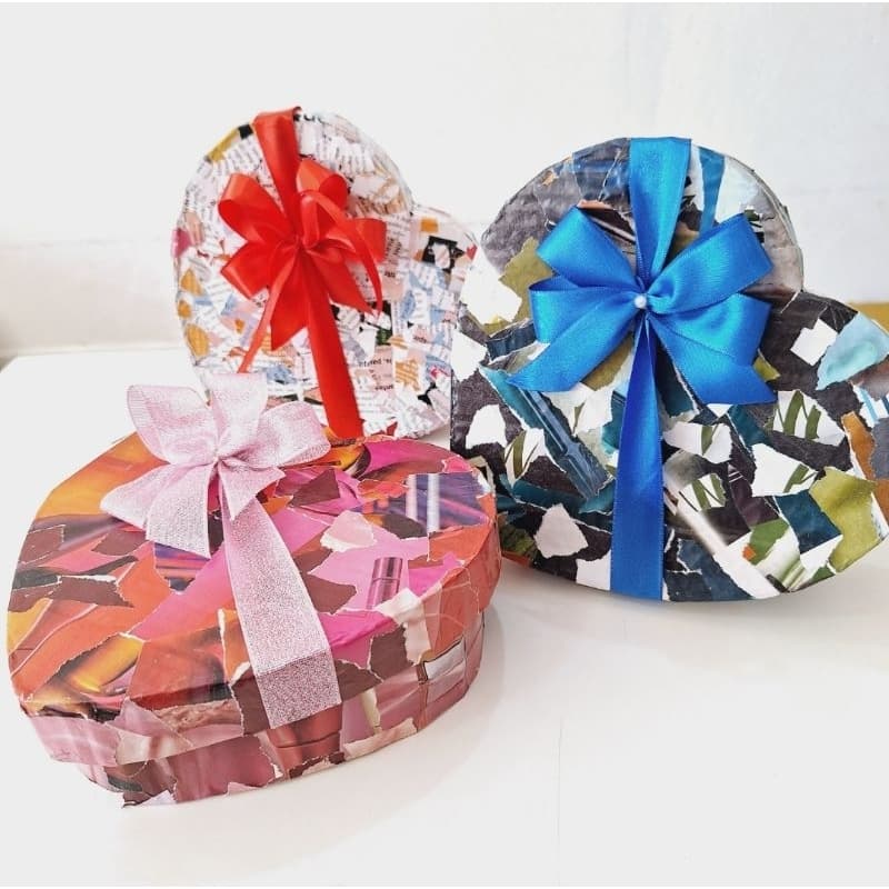 Caixa De Presente Kit Com 3 Caixas Artesanal Para Presente Cores  Variadas