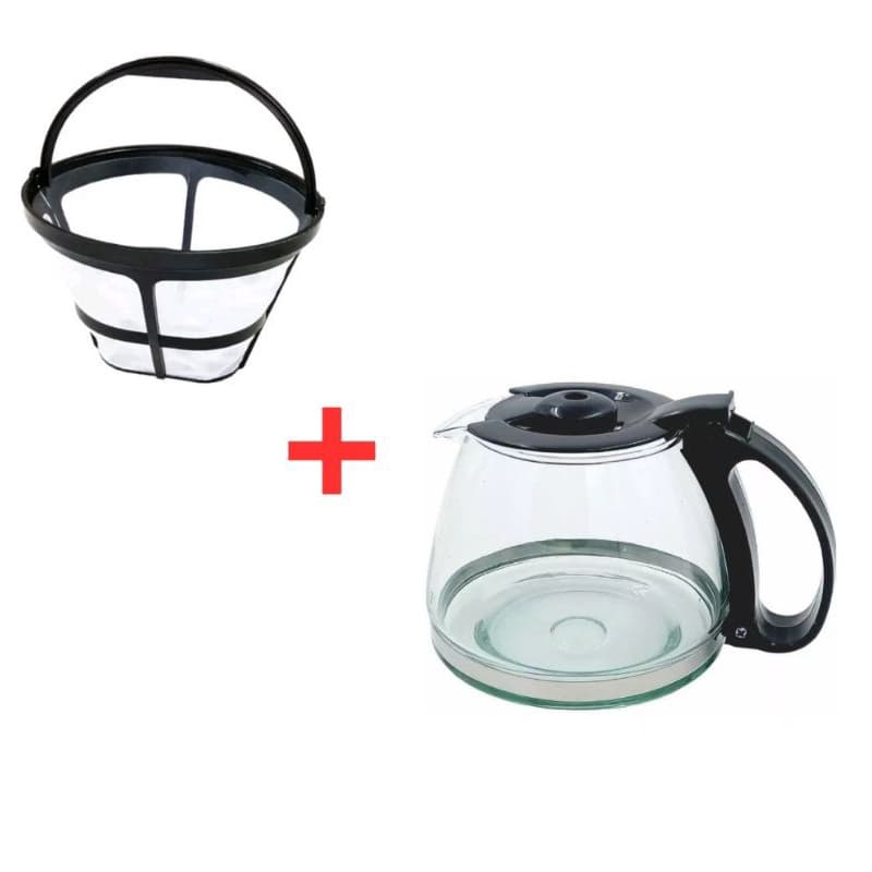 Jarra e Filtro Permanente Para Cafeteira Britânia Cp15  e Cp15 INOX  Vidro Reforçado