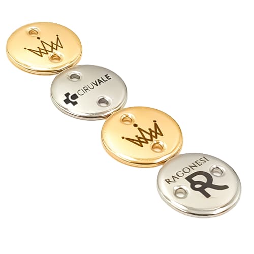 Etiqueta Tag Personalizada 1.5×1.5 Cm Com 2 Furos 10 unid
