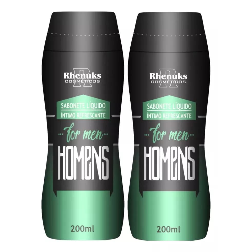 Kit 2 Sabonete Íntimo Refrescante For Men Masculino 200ml Rhenuks