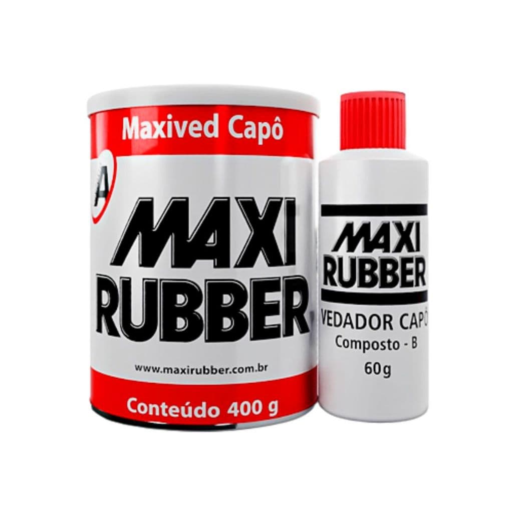 Adesivo Kpo Maxived Capô Emborrachado 400g Com Catalisador Cinza Maxi Rubber