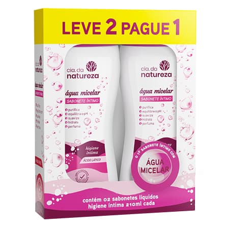 Sabonete Íntimo Cia. Da Natureza Água Micelar 210ml 2uni