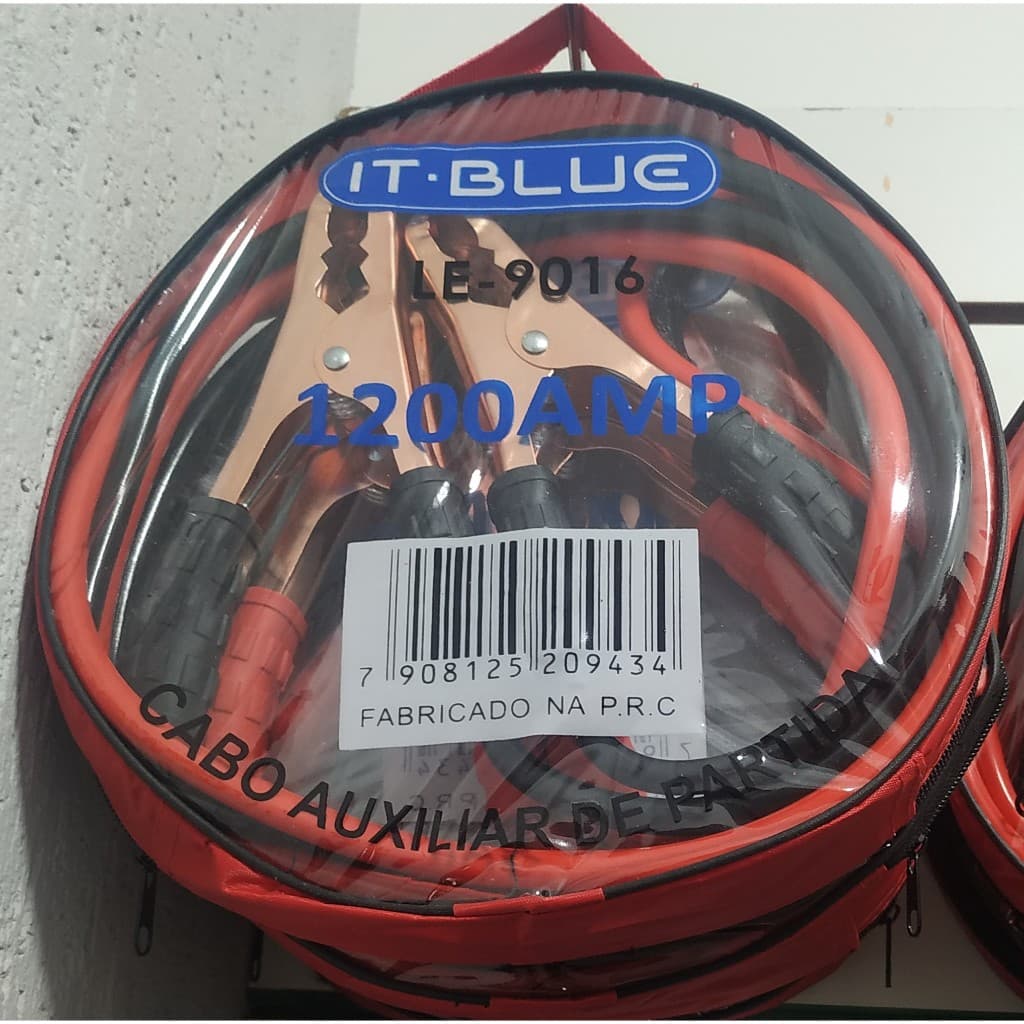 Cabo de Bateria/Chupeta de Carro 1200 Amp Com Bolsa Protetora resistênte  It-Blue Cabo Auxiliar de Partidas