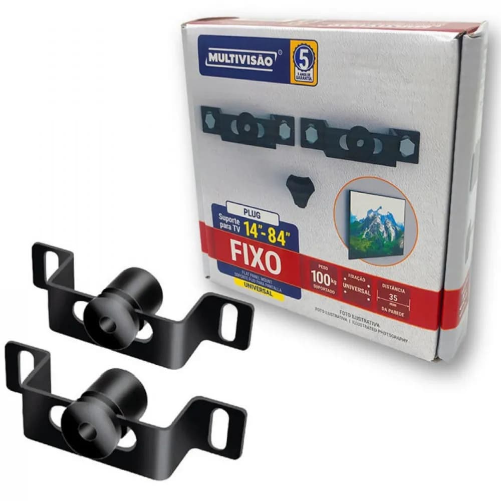 Suporte TV Fixo Universal 14-84" Polegadas 100KG Multivisão