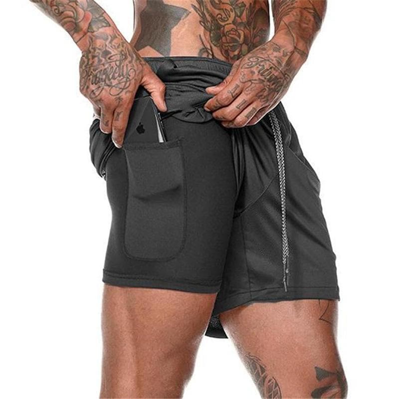 Shorts Masculino Fitness com Forro - Musculação Treino DryFit