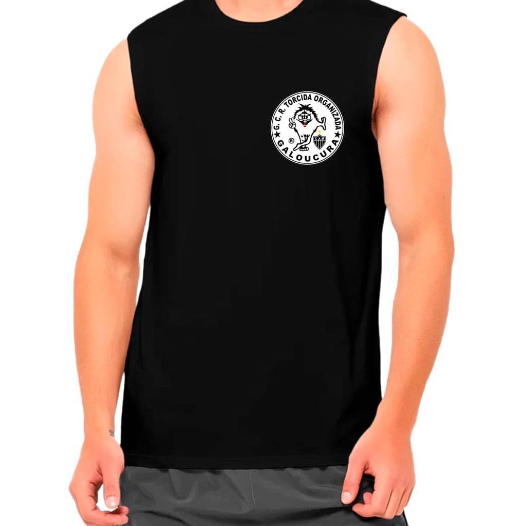 Regata Masculina Machão Torcida Galoucura Dry Fit Futebol Academia Treino