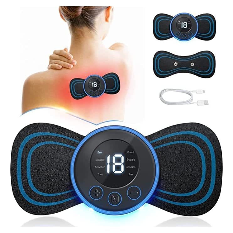 Massageador de Pescoço e Corpo Elétrico Portátil Recarregável Alivia Tensão Muscular Dores Cervical