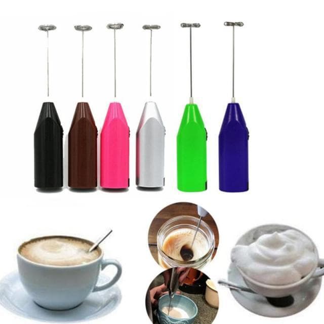 Misturador Mini Mixer Elétrico Batedor Inox Café Chá Bebidas Milk Shake Chá Multiuso