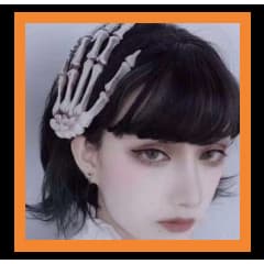 TIARA PRENDEDOR DE CABELO GARRAS DE CAVEIRA HALLOWEEN