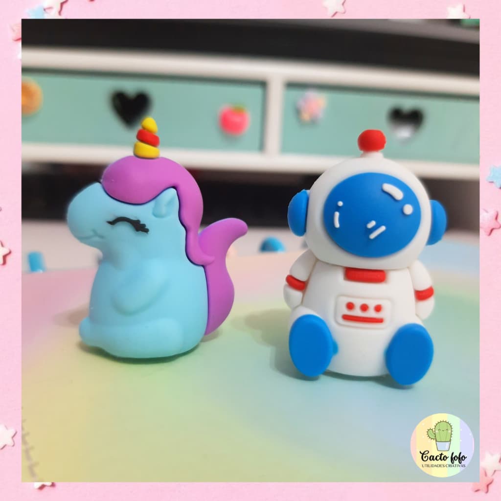 Apontador Unicórnio Astronauta Dino Kawaii Fofo Criativo Emborrachado Importado Escolar Escritório Home Office