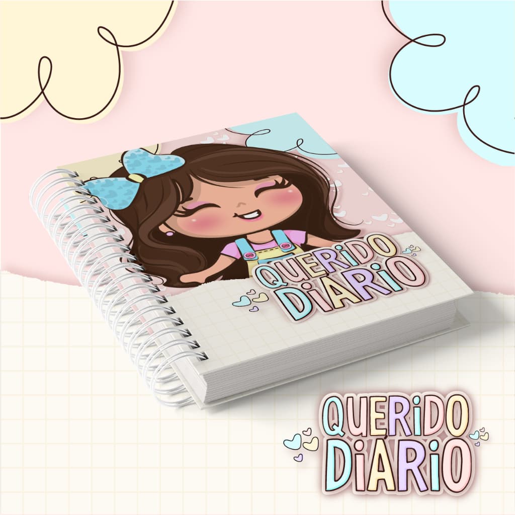 Diário Menina Personalizado - COM NOME- Meu Querido Diário
