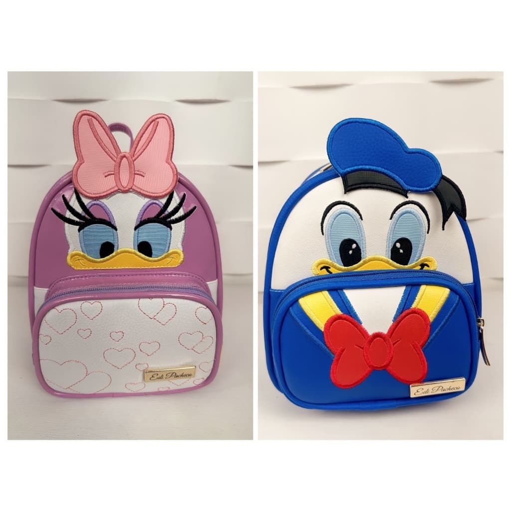 Bolsa /Mochila /Pato Donald /Margarida /mochila infantil/Acompanha Chaveiro bordado com a inicial do nome