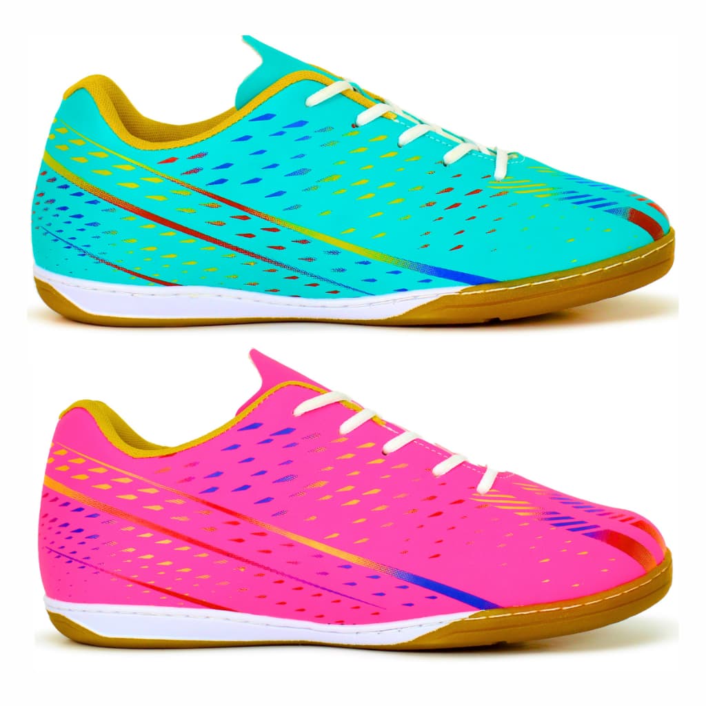Kit Dois Pares De Chuteira De Futebol Futsal Masculina E Feminina Antiderrapante Oferta Imperdível