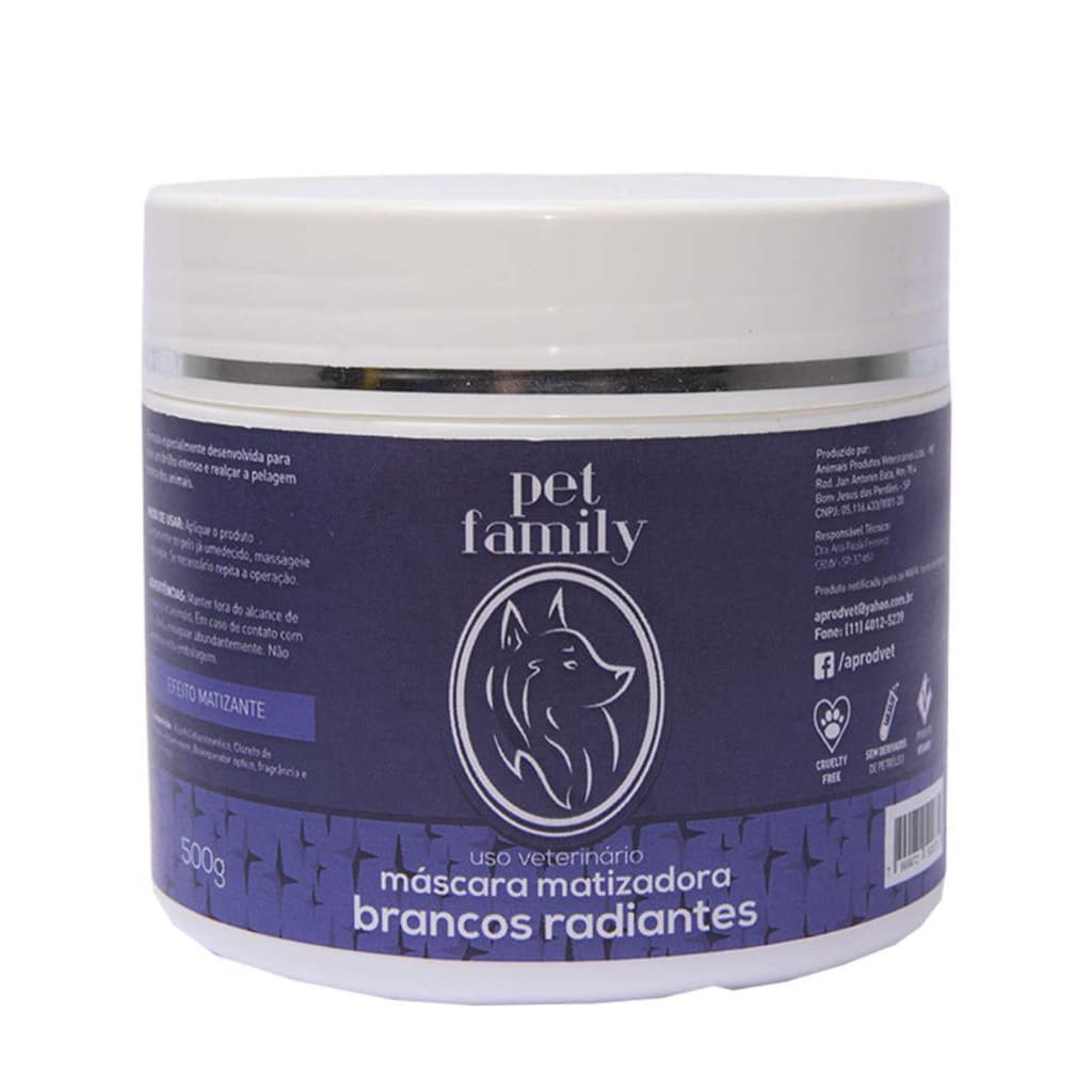 Máscara Pra Cachorros Matizadora Branqueadora Natural 500g Pet Family