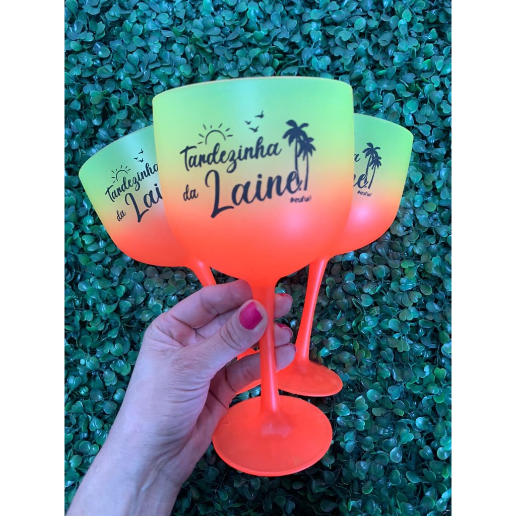 Kit 25 Taças Gin Degradê Bicolor Personalizadas