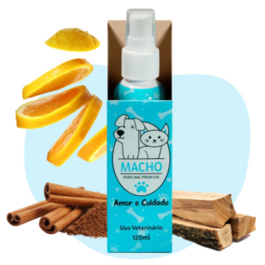 Perfume Cheirinho PET Amor e Cuidado Macho 120ml - Cães e Gatos