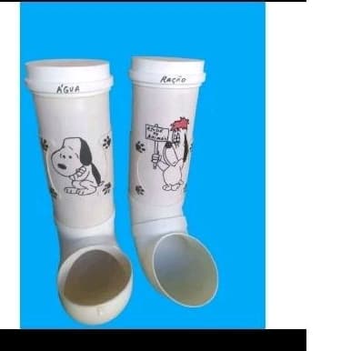 kit comedouro bebedouro Snoopy para cães de rua