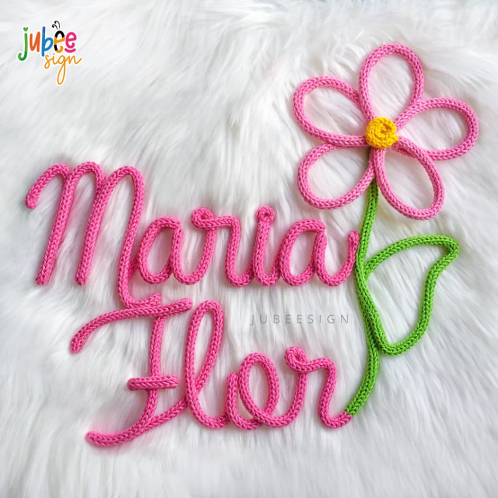 NOME PORTA MATERNIDADE Tricotin Flor