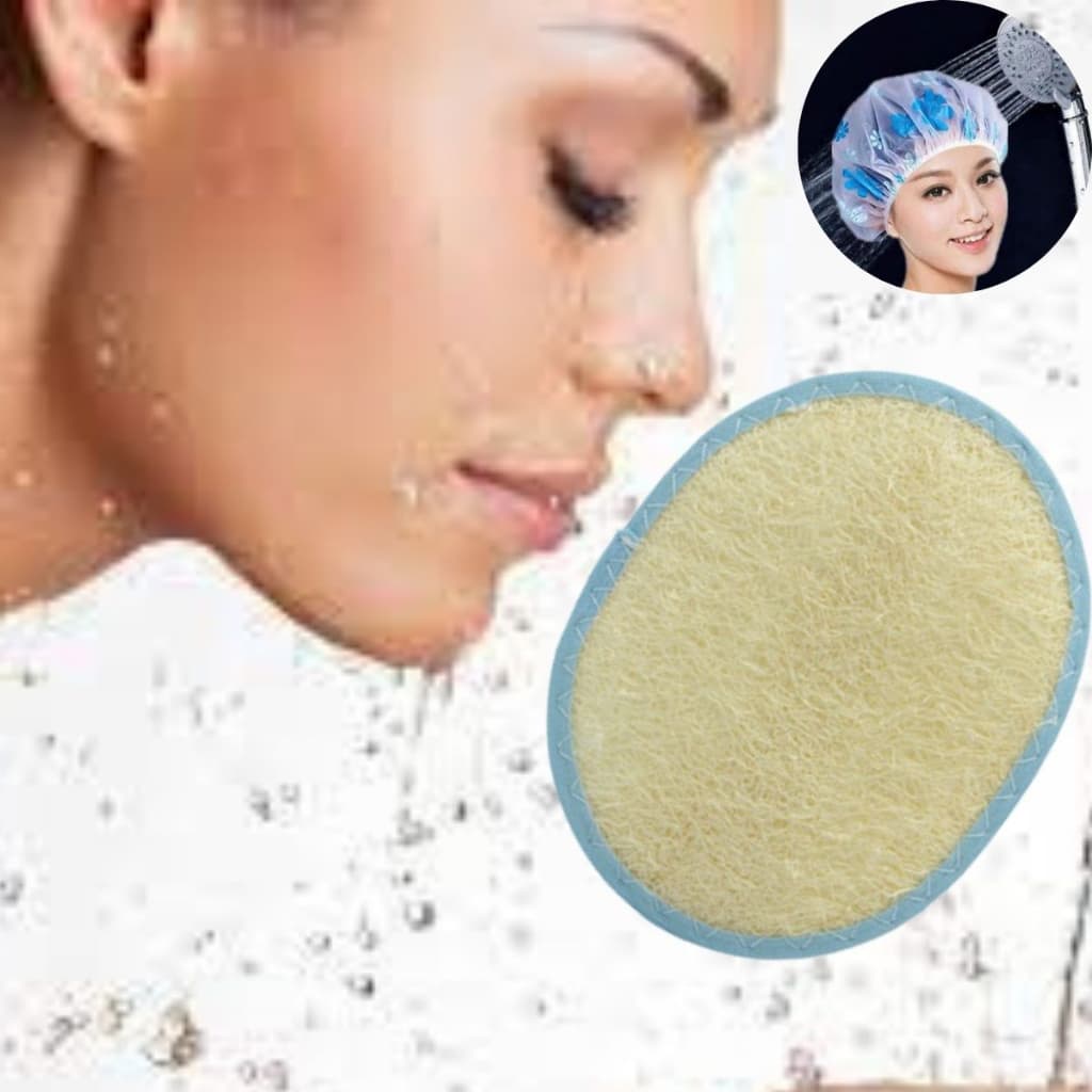 3 Bucha Vegetal Oval Banho Dupla Face Esfoliação Limpa Pele