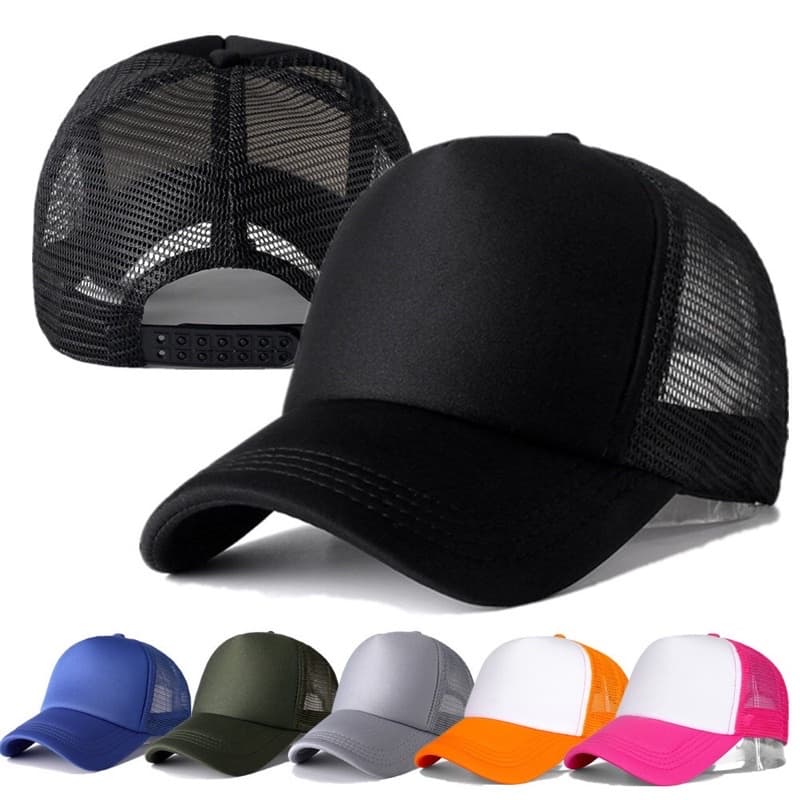 Boné Trucker Liso Redinha Aba Curva Ajustável Original